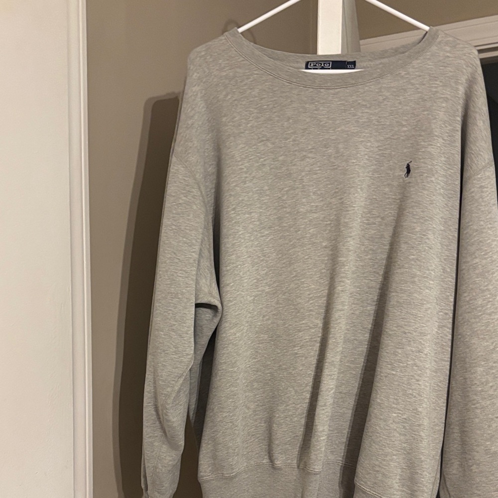 Polo by Ralph Lauren Gray Crewneck Sweatshirt with Navy Pony